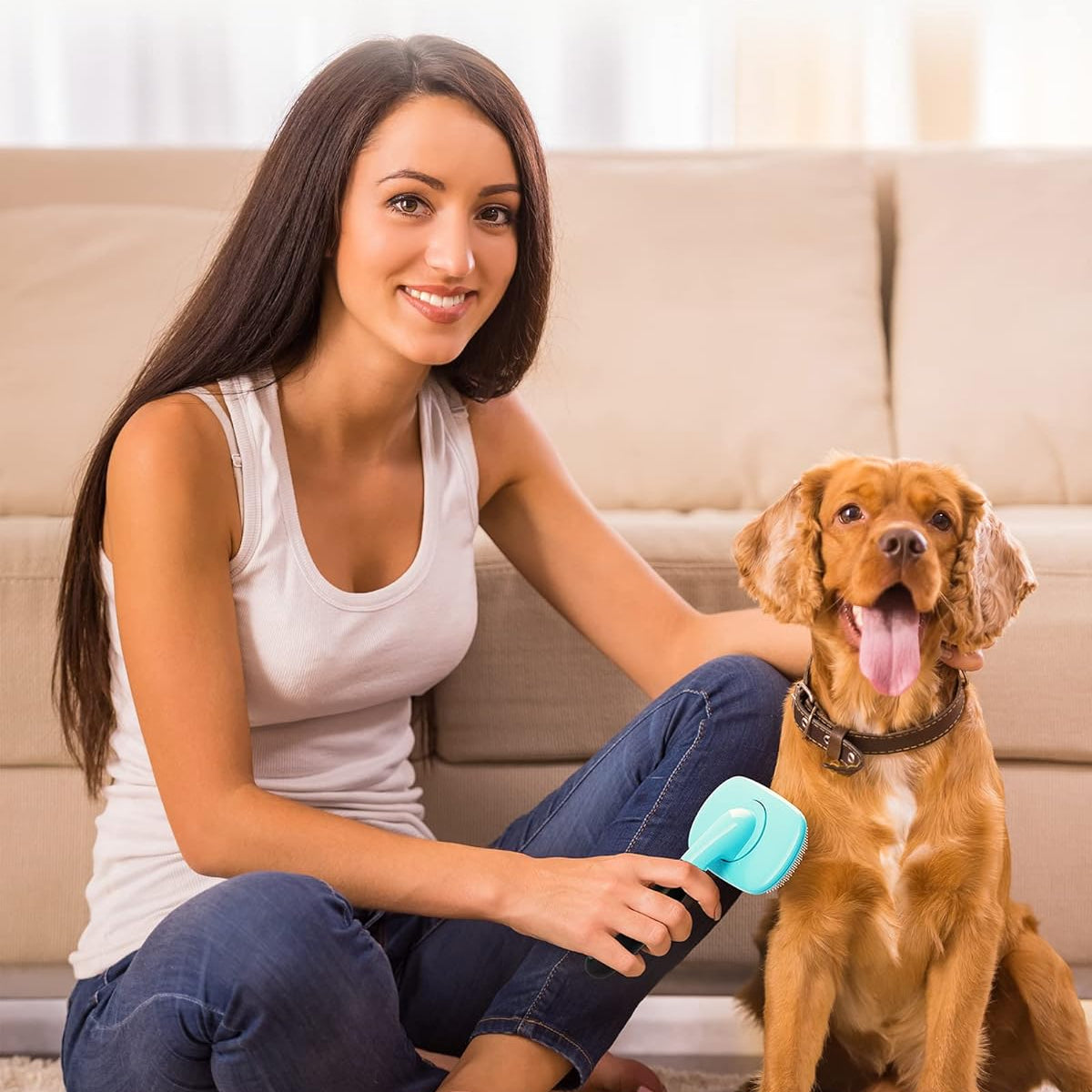 Dog Brush Cat Brush Pet Grooming Brush- Shedding Grooming Tools