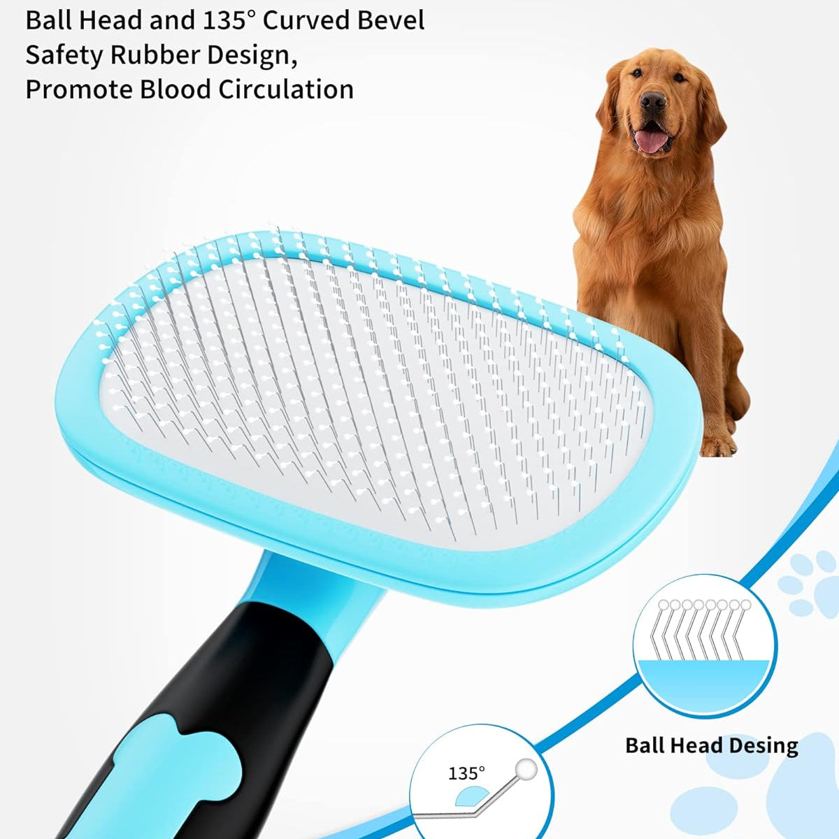 Dog Brush Cat Brush Pet Grooming Brush- Shedding Grooming Tools